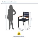 Ver imagem 2 de Cadeira Estofada Braços em Madeira Maciça Barcelona