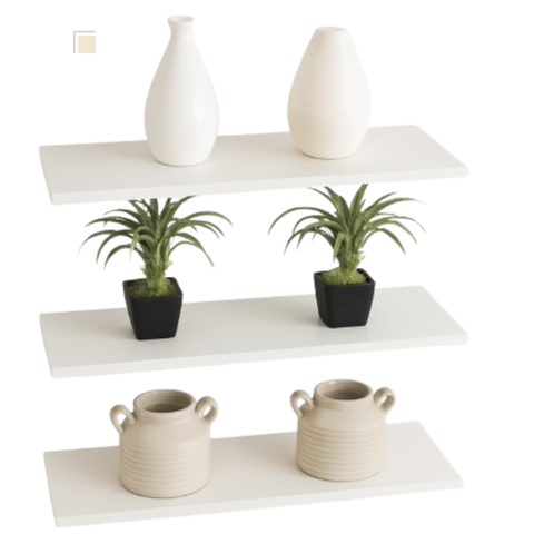 Prateleira Mdf Estreita 60cm Parede Sala Home Office - Branco
