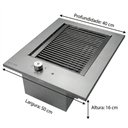 Ver imagem 2 de Churrasqueira Grill Elétrico Titan Diamond Fine Embutir Cooktop 1 Resistência 2400W 220V Aço Inox