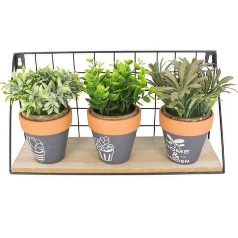 Prateleira Retangular 37x19x12cm - Preta