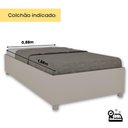 Ver imagem 5 de Cama de Solteiro para Colchão 88x188cm Multimóveis CR35459 Off White