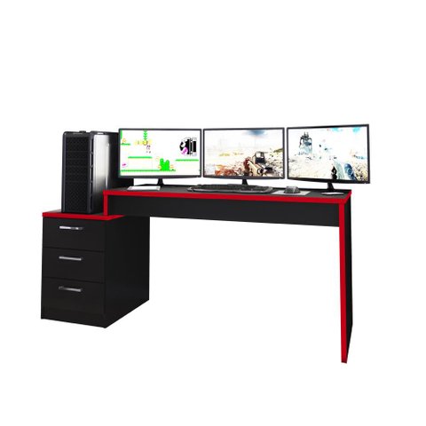 Mesa para Computador Notebook Desk Game Hades 5000 Preto/vermelho - Fdecor