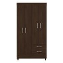 Ver imagem 6 de Guarda Roupa Solteiro 4 Portas e 2 Gavetas Toledo - Ébano Touch