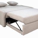 Ver imagem 6 de Sofá Cama Retrátil 2 Lugares 1,45 Mts Linho Bege Charlotte Matrix Cor:linho Grosso Bege