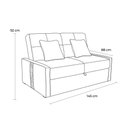 Ver imagem 7 de Sofá Cama Retrátil 2 Lugares 1,45 Mts Linho Bege Charlotte Matrix Cor:linho Grosso Bege