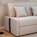 Ver imagem 4 de Sofá Cama Retrátil 2 Lugares 1,45 Mts Linho Bege Charlotte Matrix Cor:linho Grosso Bege