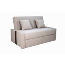 Ver imagem 1 de Sofá Cama Retrátil 2 Lugares 1,45 Mts Linho Bege Charlotte Matrix Cor:linho Grosso Bege