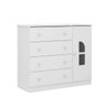 Cômoda 1 Porta 4 Gavetas 2657 Bolinha de Sabão Plus Multimóveis - 1