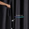 Cortina Voil Blackout Tecido PVC Janela 4,2x2,5 Preto - 2