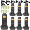 Kit Residencial Telefone Fixo sem Fio com 6 Ramal Adicional - 1