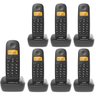 Kit Residencial Telefone Fixo sem Fio com 6 Ramal Adicional - 5