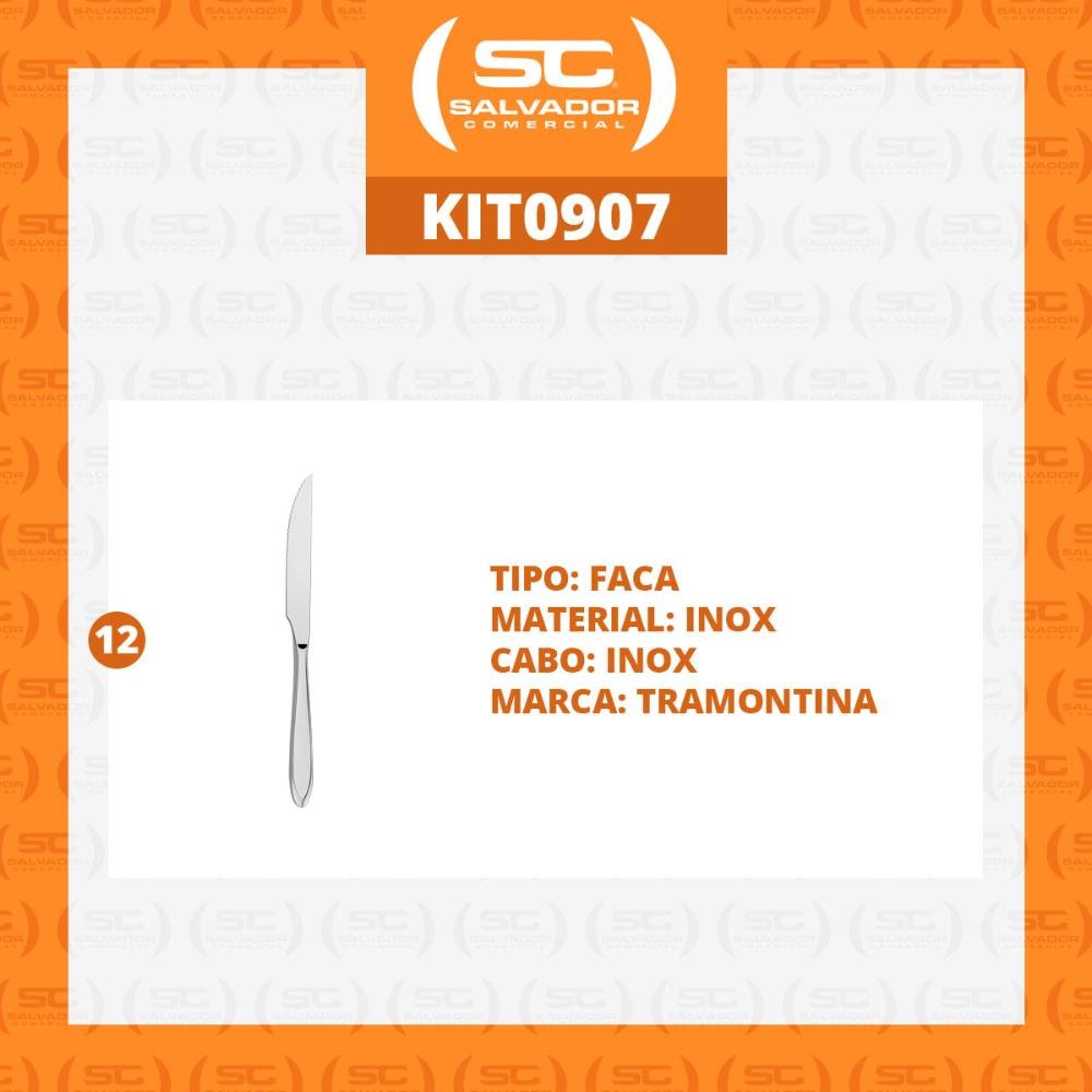 KIT - 12 Facas para Churrasco Luxo Laguna em Aço Inox FITOP - Tramontina - 2