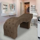 Ver imagem 1 de Maca Estética Estofada Reclinável Ergonômica Veludo Eliana:marrom