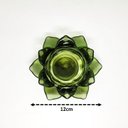 Ver mais imagens de Jogo Porta Velas Castiçal Flor de Lotus Vidro Verde Luxo 2 Unidades - Tuut