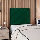 Ver imagem 2 de Cabeceira Solteiro 100 Cm com Frame Cristal Suede Verde Artte