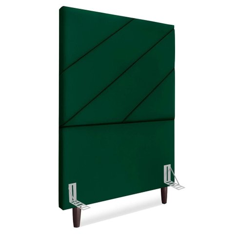 Cabeceira Solteiro 100 Cm com Frame Cristal Suede Verde Artte