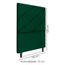 Ver imagem 3 de Cabeceira Solteiro 100 Cm com Frame Cristal Suede Verde Artte