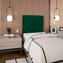 Ver mais imagens de Cabeceira Solteiro 100 Cm com Frame Cristal Suede Verde Artte