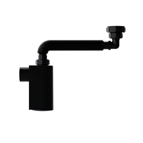 Sifao Tubo Extensivo Black C/ Copo de Parede Dn38 031311 - Blukit