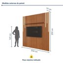 Ver imagem 3 de Painel para TV Union 234 cm 250 cm de Altura 2 Leds Naturalle Mavaular