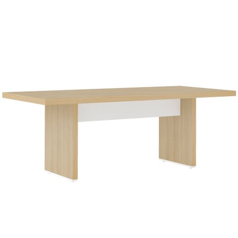 Mesa para Escritório Reunião Home Office Atria Executiva 204x90cm A02 Carvalho Branco - Lyam Decor