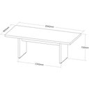 Ver imagem 5 de Mesa para Escritório Reunião Home Office Atria Executiva 204x90cm A02 Carvalho Branco - Lyam Decor