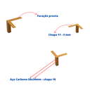 Ver imagem 4 de Kit 6 Pés Dourado 10cm Altura Móveis Sofá Criado