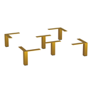 Ver imagem 1 de Kit 6 Pés Dourado 10cm Altura Móveis Sofá Criado
