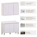Ver imagem 2 de Kit Armário Aéreo com Balcão de Cozinha 120 Cm Atenas Cinza Cristal