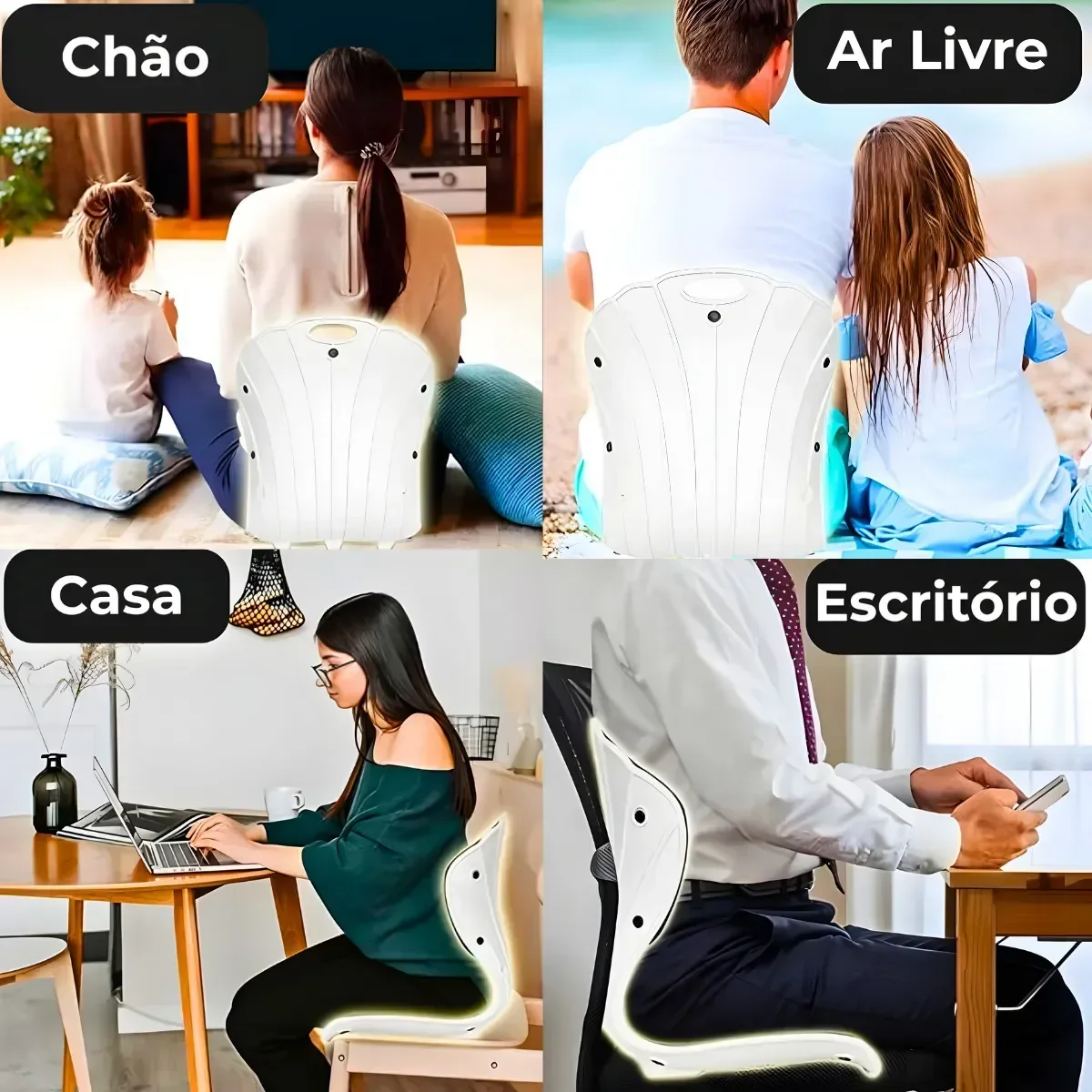 Assento Ergonômico Ortopedico com Apoio Lombar Alívio Dores Nas Costas - 10