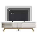 Ver imagem 3 de Rack Ripado para Tvs 75" Viareggio Off White Matte