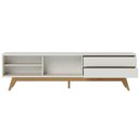 Ver imagem 1 de Rack Ripado para Tvs 75" Viareggio Off White Matte