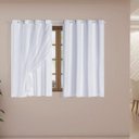 Ver imagem 1 de Cortina Blackout PVC com Tecido Voil 2,80 M x 1,60 M - Branco