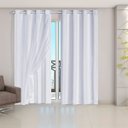 Ver imagem 1 de Cortina Blackout PVC com Tecido Voil 2,80 M x 2,30 M - Branco