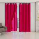 Ver imagem 1 de Cortina Blackout PVC com Tecido Voil 2,80 M x 2,30 M - Pink