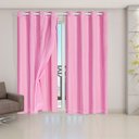 Ver imagem 1 de Cortina Blackout PVC com Tecido Voil 2,80 M x 2,30 M - Rosa