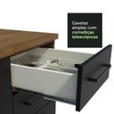 Ver imagem 5 de Kit Com 2 Balcões De Cozinha 3 Gavetas 4 Portas Rustic Preto