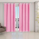 Ver imagem 1 de Cortina Blackout PVC com Tecido Voil xadrez 2,80 M x 2,30 M - Rosa