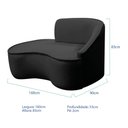 Ver imagem 5 de Kit Divã Recamier Orgânico Marrocos 160cm Lado Esquerdo e 2 Poltronas Amore Linho Preto