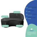 Ver imagem 6 de Kit Divã Recamier Orgânico Marrocos 160cm Lado Esquerdo e 2 Poltronas Amore Linho Preto