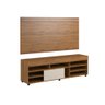 Rack com Painel para TV 55 Polegadas Fênix Imbuia e Off White 180cm - 4
