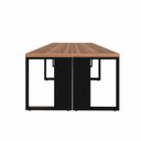 Ver imagem 5 de Plataforma de Trabalho 4 Pessoas 3,00m X 1,20m Pés Metal F5 Cor:nogal com Preto