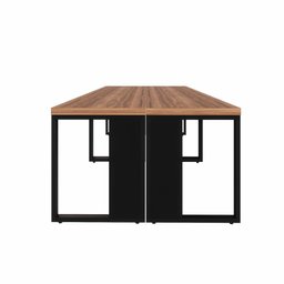 Plataforma de Trabalho 4 Pessoas 3,00m X 1,20m Pés Metal F5 Cor:nogal com Preto - 5