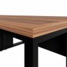 Plataforma de Trabalho 4 Pessoas 3,00m X 1,20m Pés Metal F5 Cor:nogal com Preto - 7