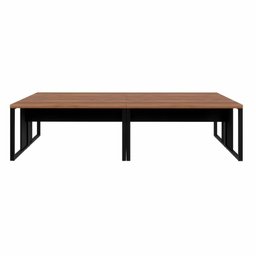 Plataforma de Trabalho 4 Pessoas 3,00m X 1,20m Pés Metal F5 Cor:nogal com Preto - 4