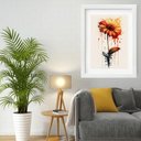 Ver imagem 1 de Quadro Decorativo Margarida Aquarela 60x48cm:moldura Branca