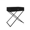 Mesa de Cabeceira Cotia 70Cm Alta 1 Gaveta Preto com Preto - 1