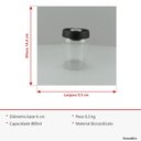 Ver imagem 3 de Pote Hermético de Borossilicato 800ml Transparente 14x11x11cm Mantimentos Tampa