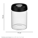 Ver imagem 4 de Pote Hermético de Borossilicato 800ml Transparente 14x11x11cm Mantimentos Tampa