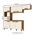Ver imagem 4 de Cozinha Compacta Paradise 7 Portas 2 Gavetas Nature/off White - Pnr Móveis